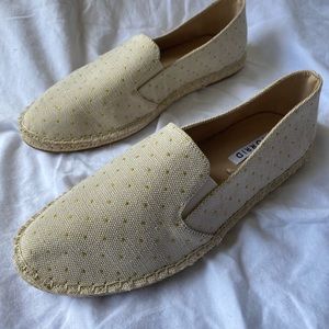 Torrid Tan & Gold Polka Dot Espadrille Flats